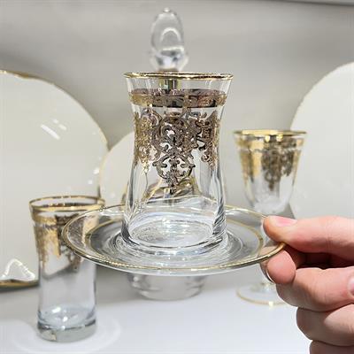 Bernardo 49 Parça Lüks Bardak Seti - Gold