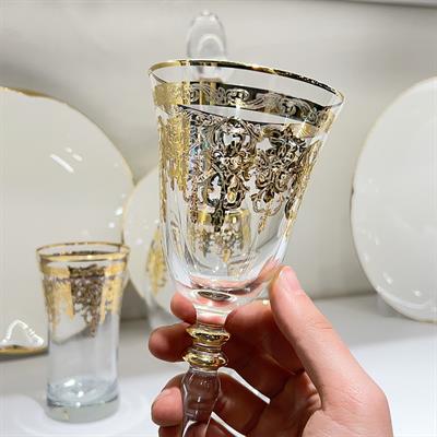 Bernardo 49 Parça Lüks Bardak Seti - Gold