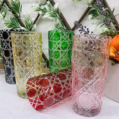 Beverage Crystal Set of 6 Coffee and Soft Drink Glasses