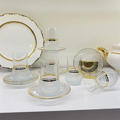 Bohem 6 Lı Çay Seti Gold