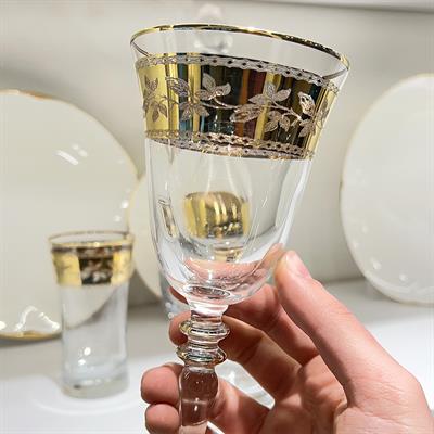 Bordur Flower 49 Piece Luxury Glass Set - Gold