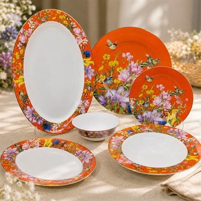 Botanica Turuncu 27 Parça Yemek Takımı