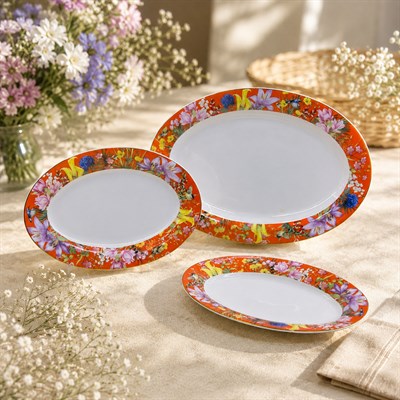 Botanica Turuncu 56 Parça Yemek Takımı