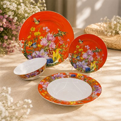 Botanica Turuncu 56 Parça Yemek Takımı