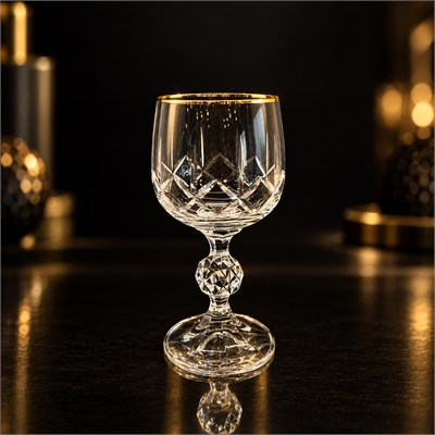 Butik 6 Lı Kahve Yanı Bardağı Dip Kare Gold