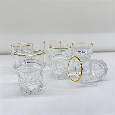 Circle 6 Lı Kahve Yanı Bardağı Gold