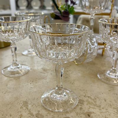 Delisoga Crystal 6-Piece Ice Cream Bowl Gilded