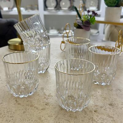 Delisoga Crystal 6-Piece Soft Drink Glass Gilded