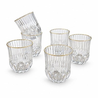 Delisoga Kristal 6 Lı Meşrubat Bardağı Yaldızlı