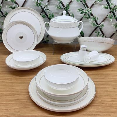 Diamond 60 Parça 12 Kişilik Porselen Yemek Takımı
