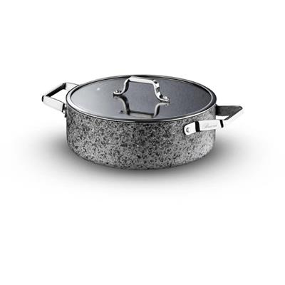 Brioni Stone Flat Pot 28 cm