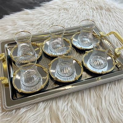 Elegance 6 Lı Çay Takımı Yaldızlı