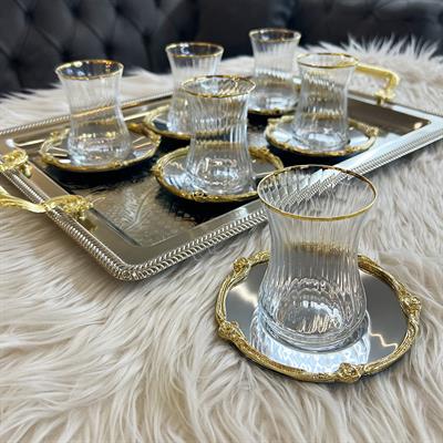 Elegance 6 Lı Çay Takımı Yaldızlı