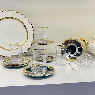 Elegance 6 Lı Çay Takımı Yaldızlı