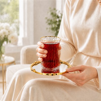 Elegance 6 Lı Çay Takımı Yaldızlı
