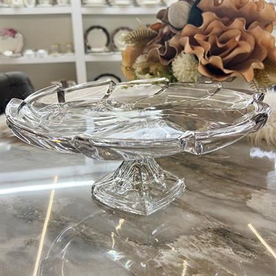 Elenor Kristal Ayaklı Kek Servis Tabağı