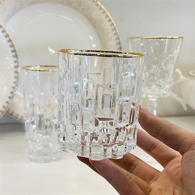 Etna RCR Kristal Cam 36 Parça Bardak Takımı - Yaldızlı