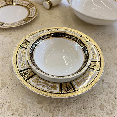 Brillar 58 Piece Porcelain Dinner Set for 12 People