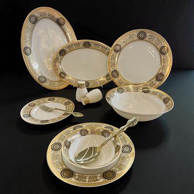 Virelle 58 Piece Porcelain Dinner Set for 12 People