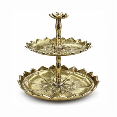 Fiore Katlı Fanus Gold
