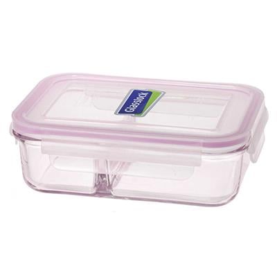 Glasslock Dikdörtgen 2 Bölmeli Cam Saklama Kabı - 1000 ml
