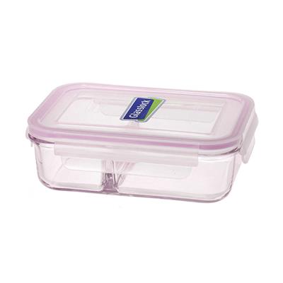 Glasslock Dikdörtgen 2 Bölmeli Cam Saklama Kabı - 920 ml