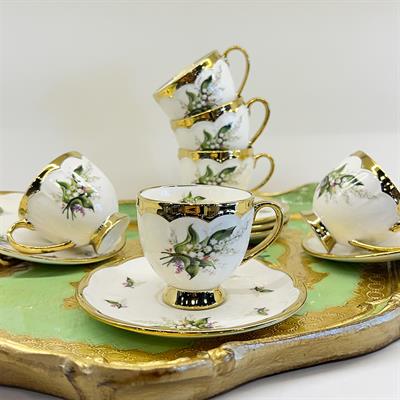 Green Orkide 6 Kişilik Kahve Fincan Takımı