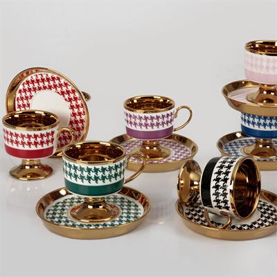 Juliet Set of 6 Coffee Cups - Gold