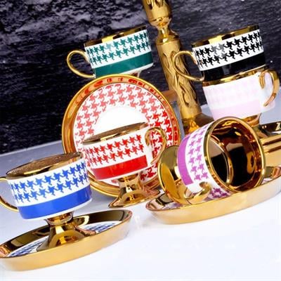 Juliet Set of 6 Coffee Cups - Gold