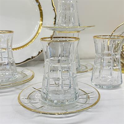 Kafes 6 Lı Çay Seti Gold