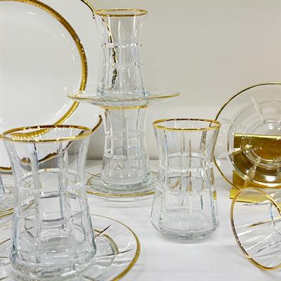 Kafes 6 Lı Çay Seti Gold