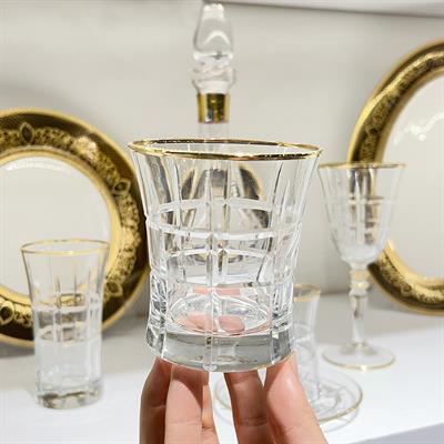 Kafes Kristal 61 Parça Bardak Seti Gold