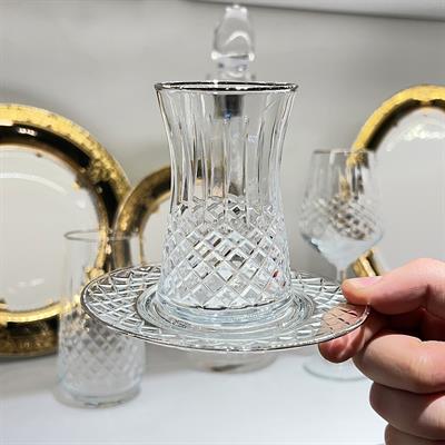 Karizma Kristal 49 Parça Bardak Takımı - Platin