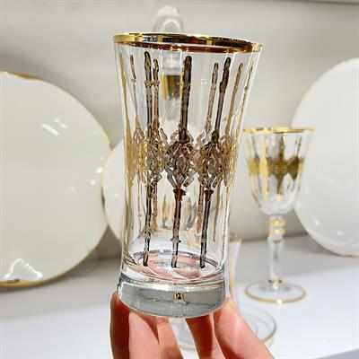 Kemer 49 Parça Lüks Bardak Seti - Gold