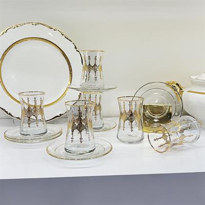 Kemer 6 Lı Çay Seti Gold