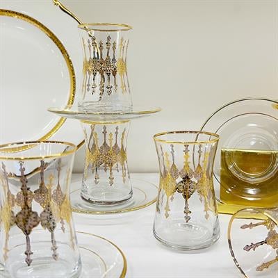 Kemer 6 Lı Çay Seti Gold