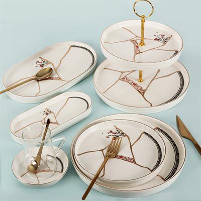 Kintsugi Moon 25 Parça 6 Kişilik Brunch Set