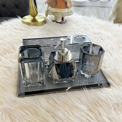 Kristal 5 Li Banyo Seti Füme