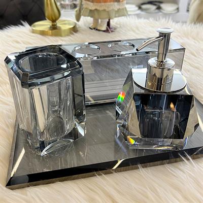 Kristal 5 Li Banyo Seti Füme