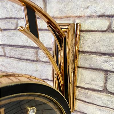 Kuş Motifli Askılı Kristal Saat Siyah