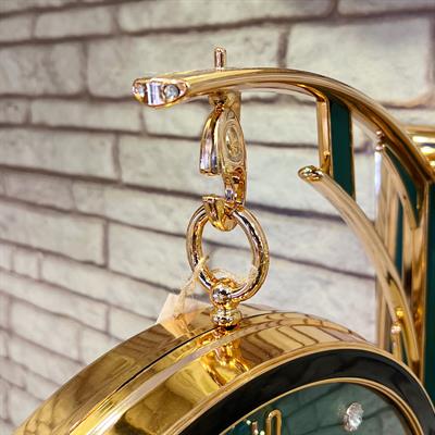 Kuş Motifli Askılı Kristal Saat Yeşil