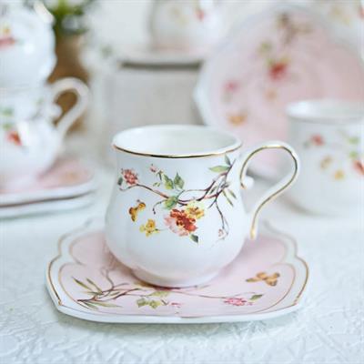Lady Set of 6 Coffee Cups - Pink
