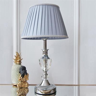 Lampshade Ayaklı Taşlı Abajur - Gümüş
