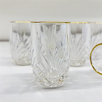Leaf 6 Piece Glass Gold