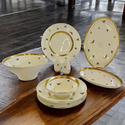 Leonarte Casa Çekoslovak Dekorlu 57 Parça Yemek Takımı Gold