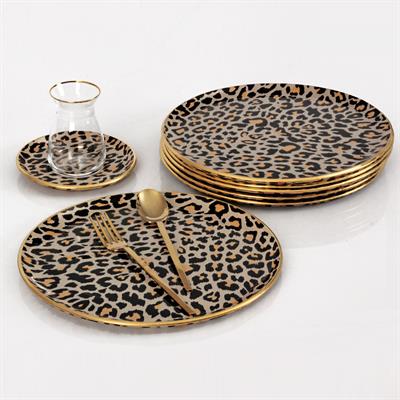 Leopar Somon 6 Lı Servis Tabağı