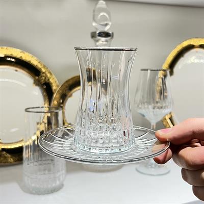 Lizbon Kristal 49 Parça Bardak Takımı - Platin