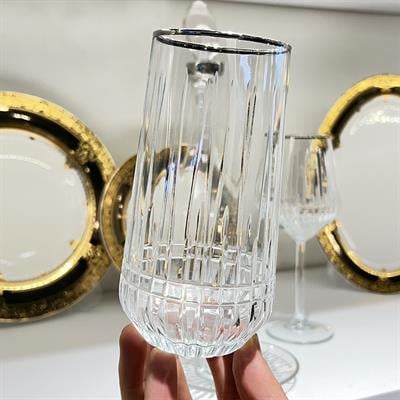 Lizbon Kristal 49 Parça Bardak Takımı - Platin