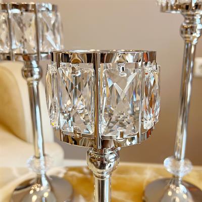 Longer 3 Lü Şamdan - Silver