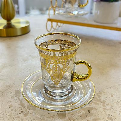 Lora Handled 6 Piece Tea Set Gold - B